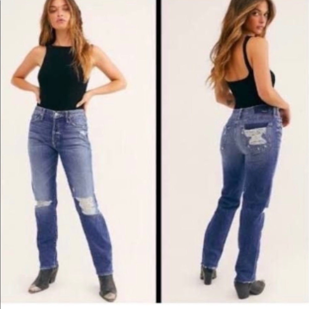 MOTHER Women's Straight Leg Jeans - Blue